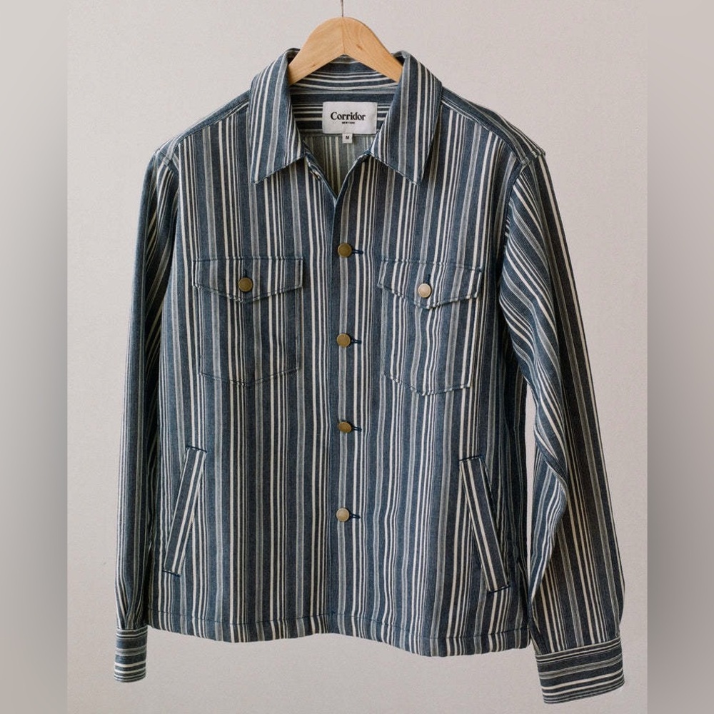 Corridor Stripe Shirt Jacket Size Small
